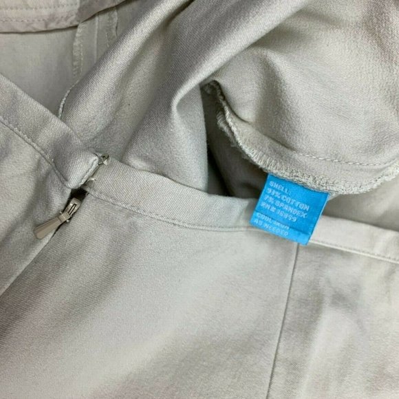 J McLaughlin Cropped Pants Solid Beige Zip Closure - Picture 7 of 8
